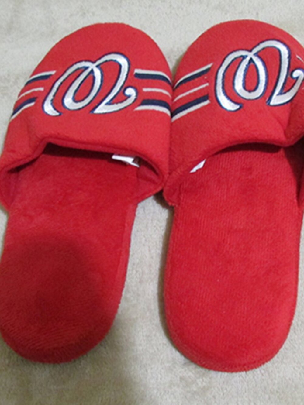 Washington Nationals Men's Slip-In Slippers Size M (9-10) NWT